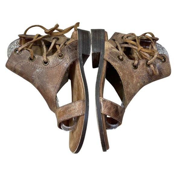 Diba True Day Camp Leather Sandal Lace-Up Size 7.5 (READ) Brown Gladiator - Picture 7 of 12